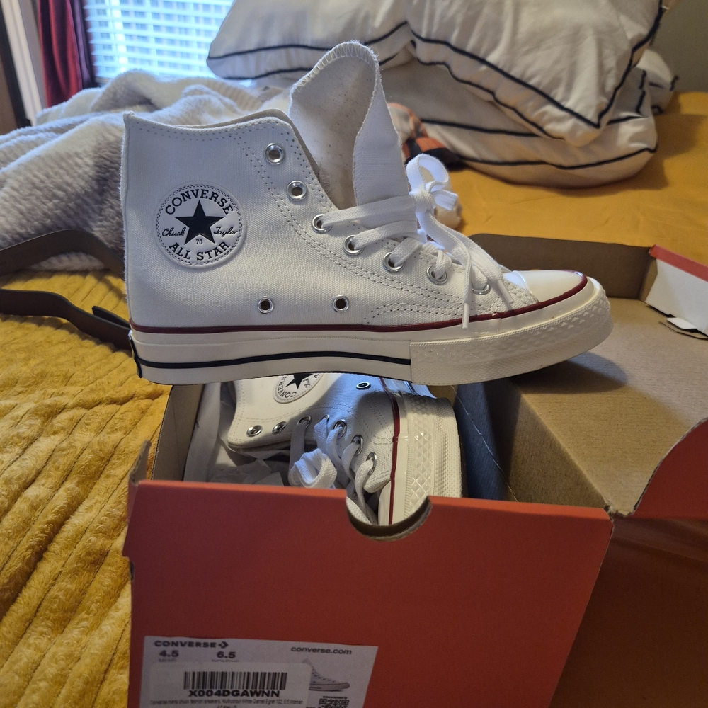 Converse White High-Top Sneakers